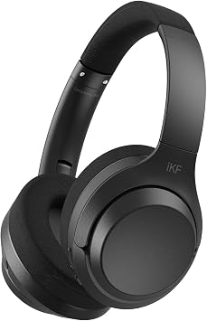 iKF T1 Wireless Bluetooth Headphones Over Ear Wired Headset,Deep Bass,50H Playback,Built-in Mic Foldable & Portable,Compatible iOS/Android Black Black 1.0