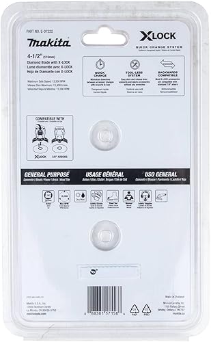 Miniatura 8 de Makita E-07222 X-Lock 4-12" Turbo Rim Diamond Blade para corte de mampostería, 2pk