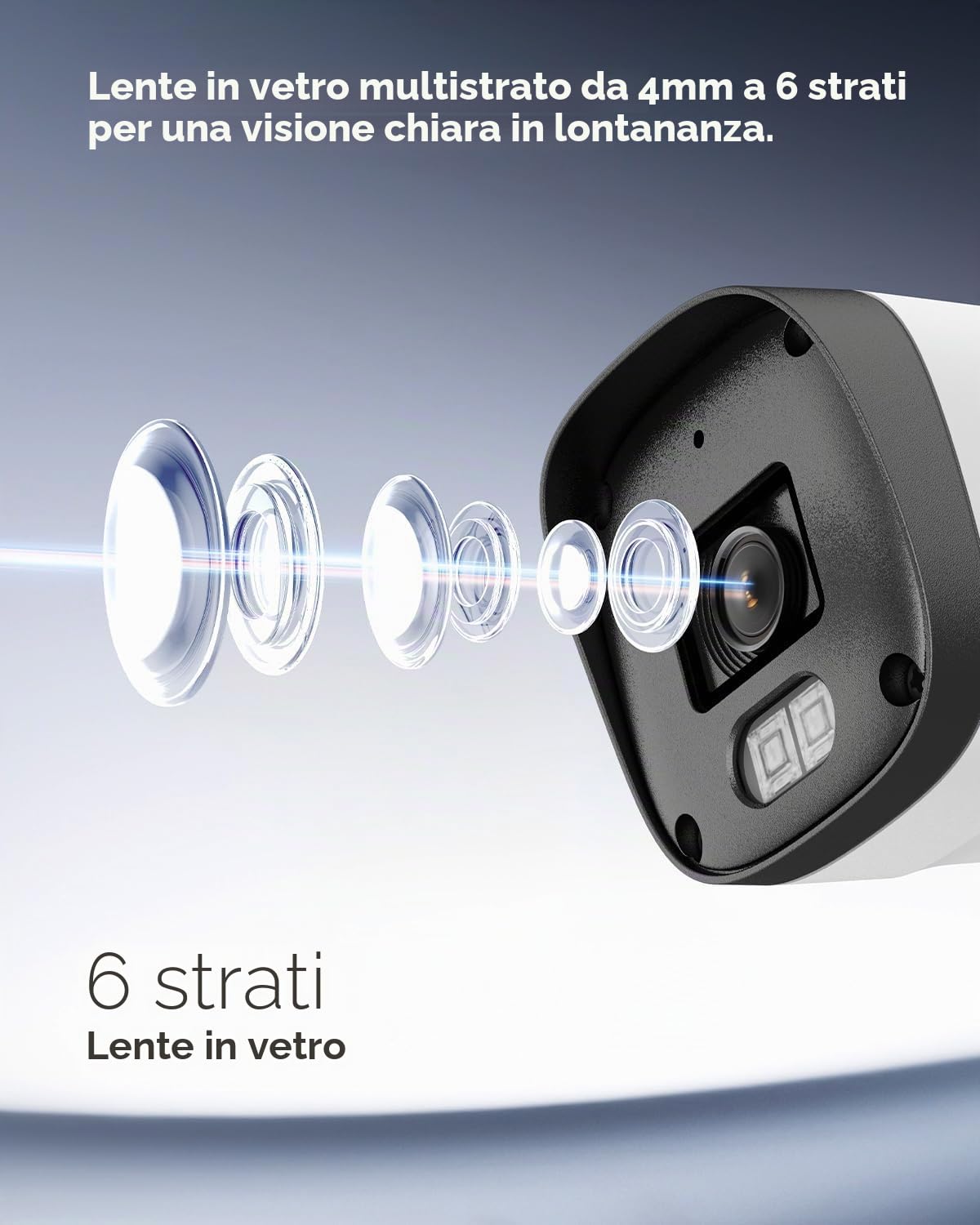 SANNCE 2K Kit Telecamere Videosorveglianza Esterno PoE, 6MP NVR 8 Canali senza HDD, 4 Telecamere IP PoE 3MP con Visione Notturna Infrarossa 30m e Rilevamento Movimento, Registrazione 24/7