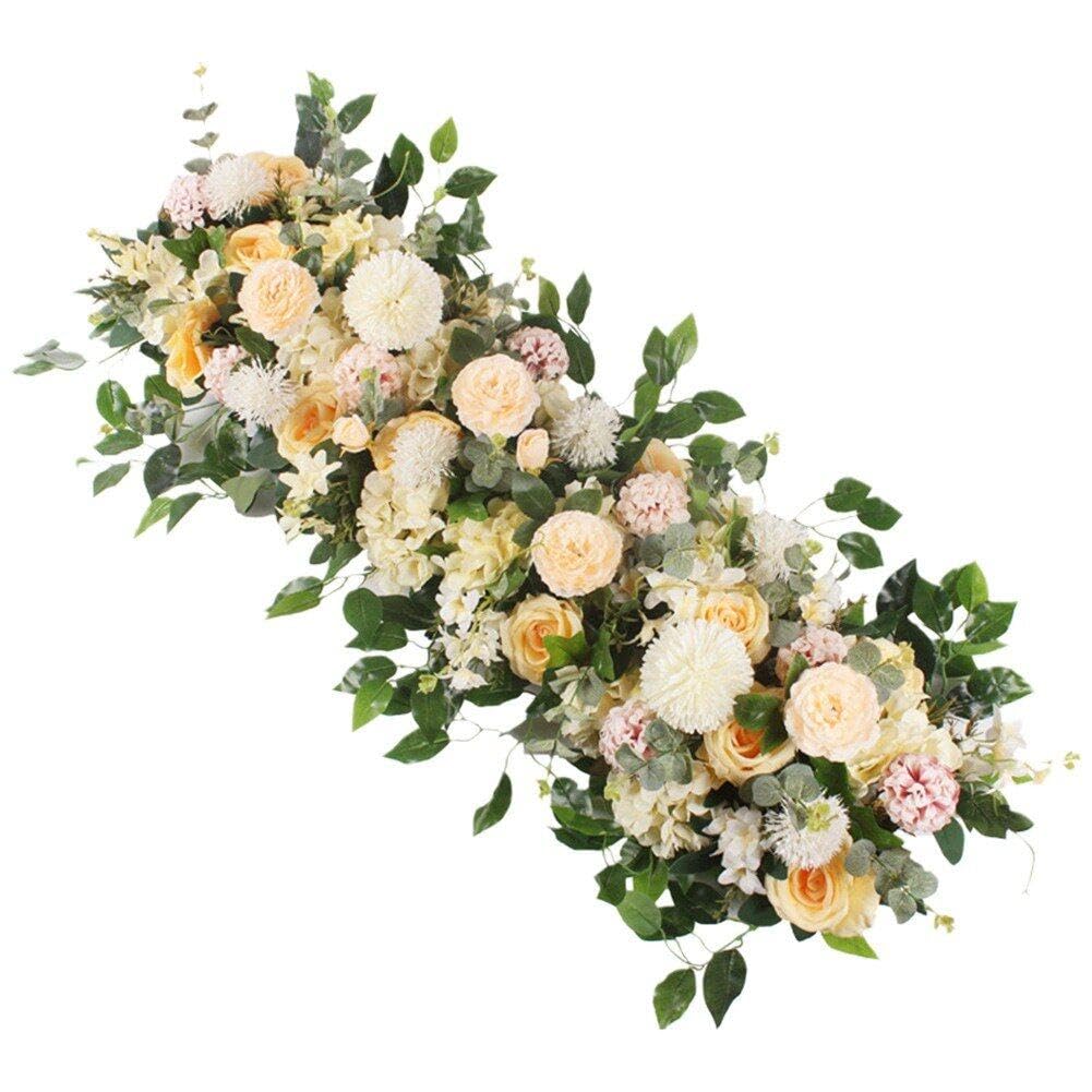 Guirlande de fleurs artificielles fausse pivoine vigne de roses extérieur intérieur