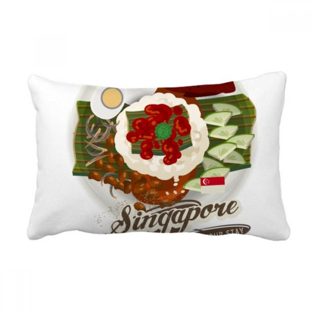 Coussin Singapour Nasi Lemak idée cadeau originale déco