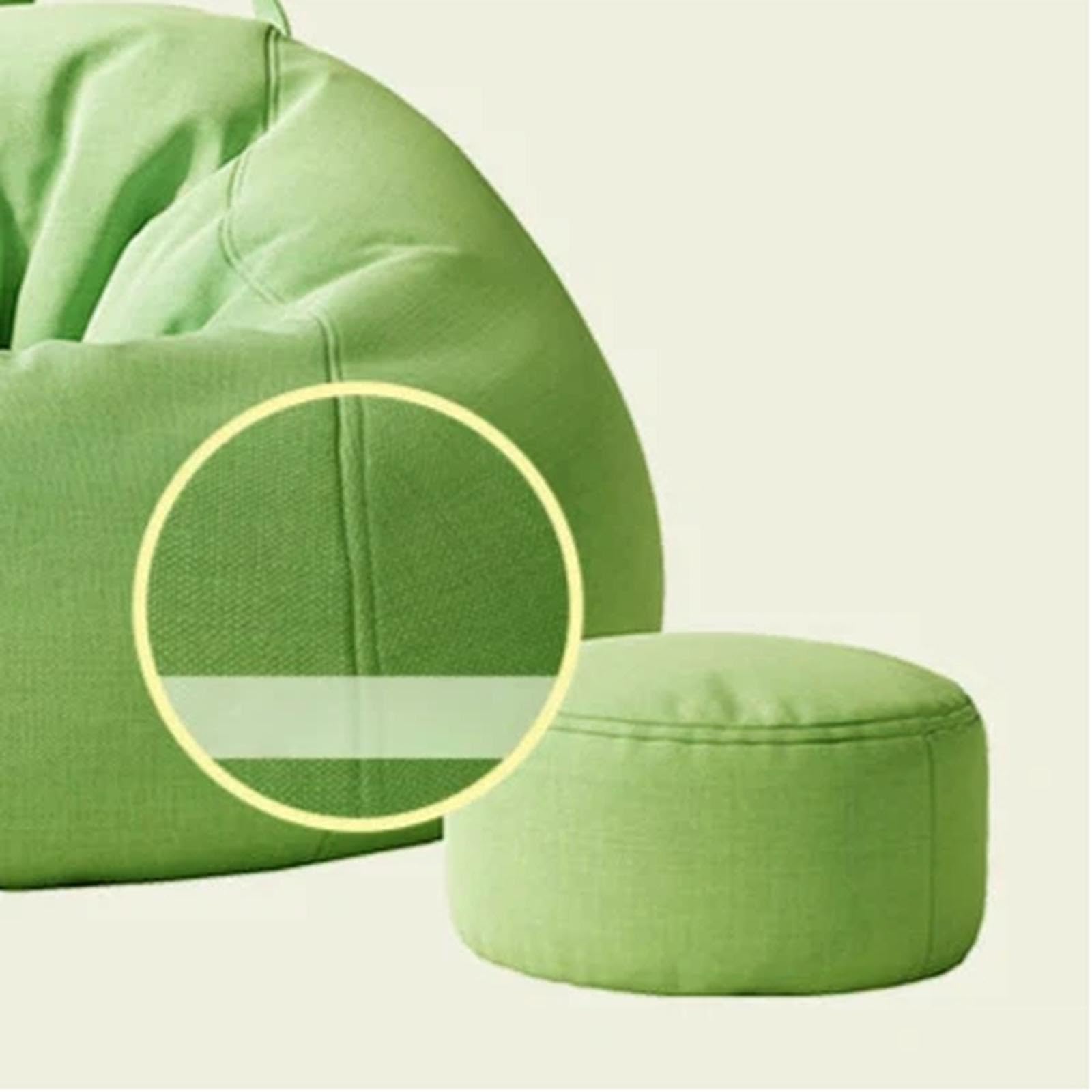 Strona główna Krzesło w jednolitym kolorze z otomaną do salonu, sypialni i Worek fasoli(Green)