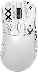 Mouse ATTACK SHARK R1 59g SUPERLIGHT, sensor para jogos PixArt PAW3311, mouse para jogos sem fio/com fio BT/2.4G, 6 DPIs ajustáveis ​​até 18.000, bateria de 65 horas