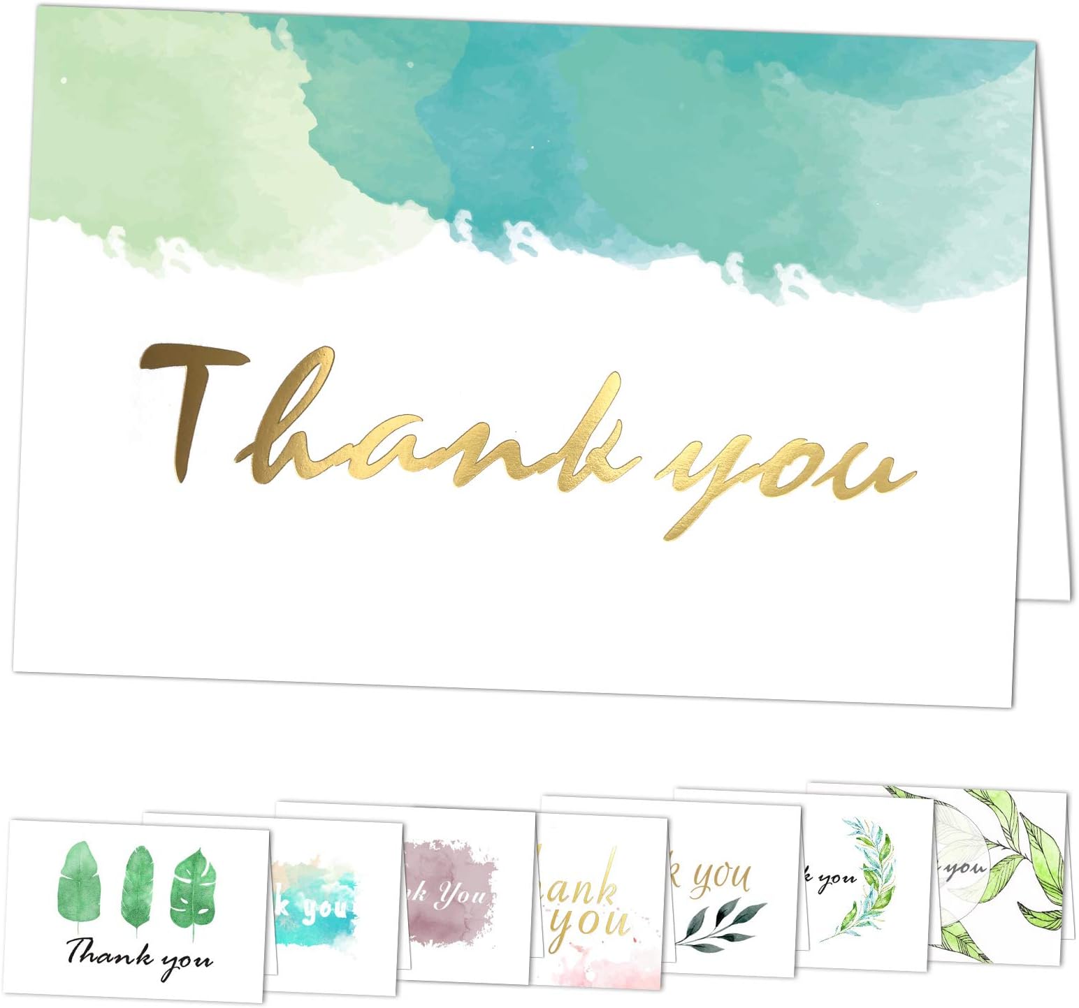 Thank You Cards 40 Pack Assorted Thank You Notes Greeting Cards with Envelopes for All Occasion,Your Wedding, Graduation, Baby Shower, Bridal Party,Anniversary, Business, 4 x 6 Inches- Blank Inside