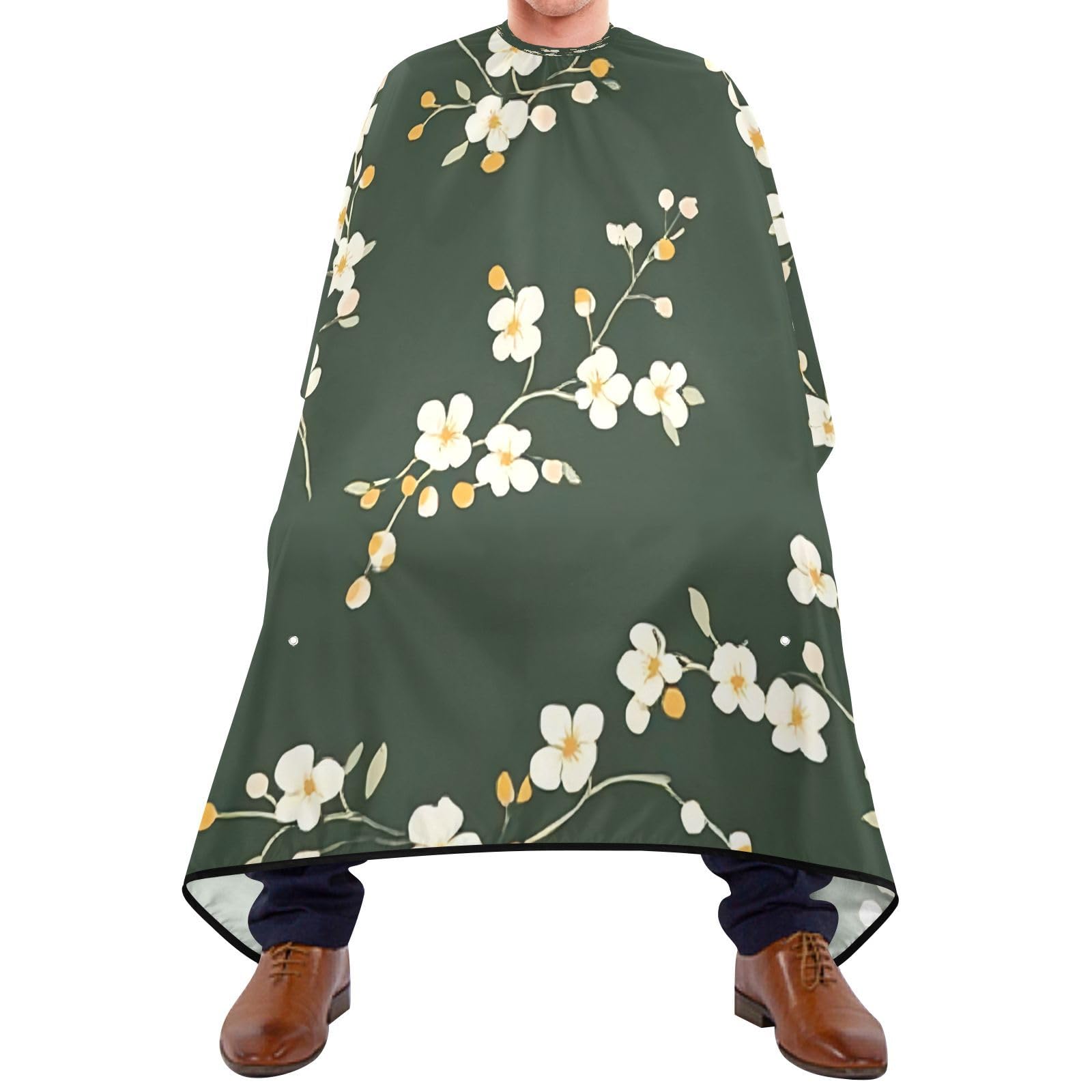 BOESI Graffiti Flower Pattern Barber Shawl, Waterproof Haircut Shawl, Haircut Salon Apron, Shaving Bib, 55 x 65 inches