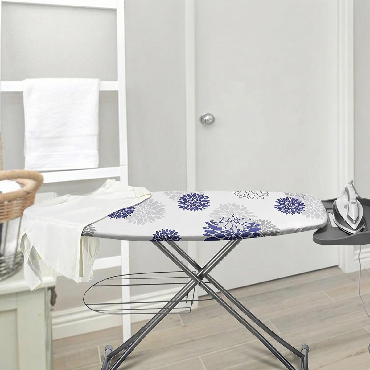 SheeChung Ironing Board Cover and Pad 18“x49”+Ironing Board Pad Only,Fit Ironing Boards Up to 57"x21",Cut to Desired Sizes