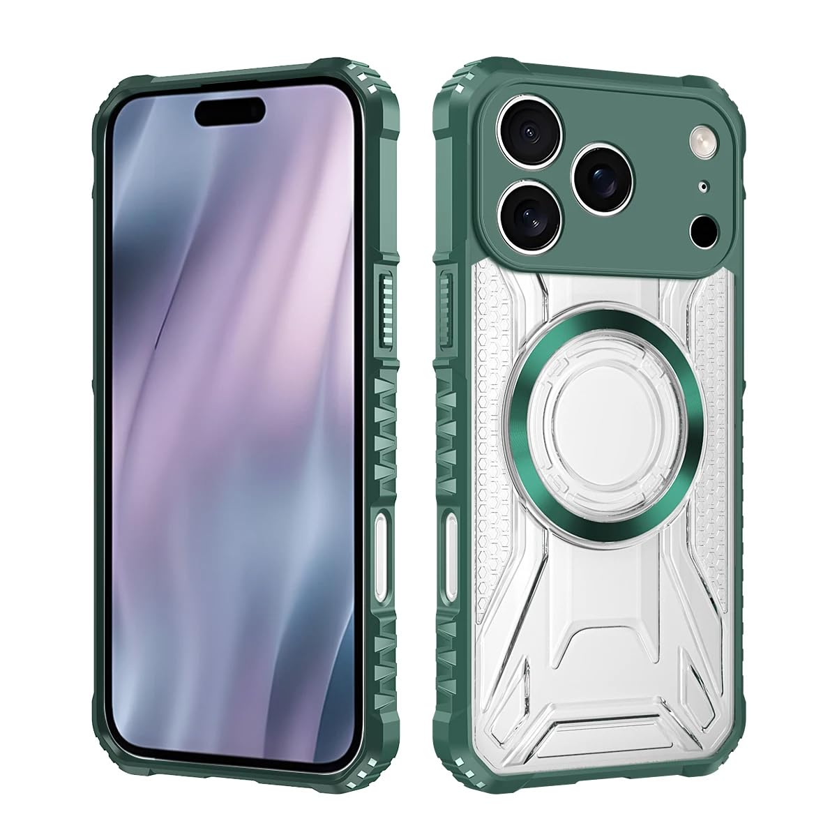 Coque de protection rigide iPhone 15 Pro Max vert premium magnétique - 8