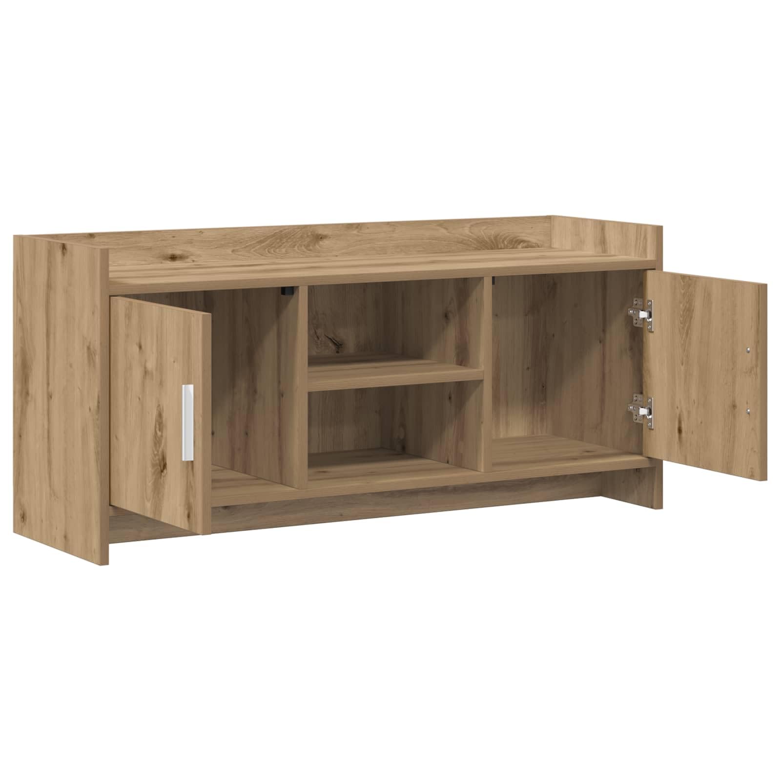 Drewniana szafka pod telewizor Inżynieria 102x33x47 cm Dub Artisan