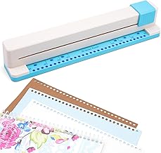 30 Hole Paper Punch, Binding Machine for Planner, A4 A5 A6 A7 B5 B6 B7 Book Binder Notebooks Loose Leaf Paper Punch Machine, Portable Adjustable Hole Puncher, 5-Sheet Capacity, for School, Office