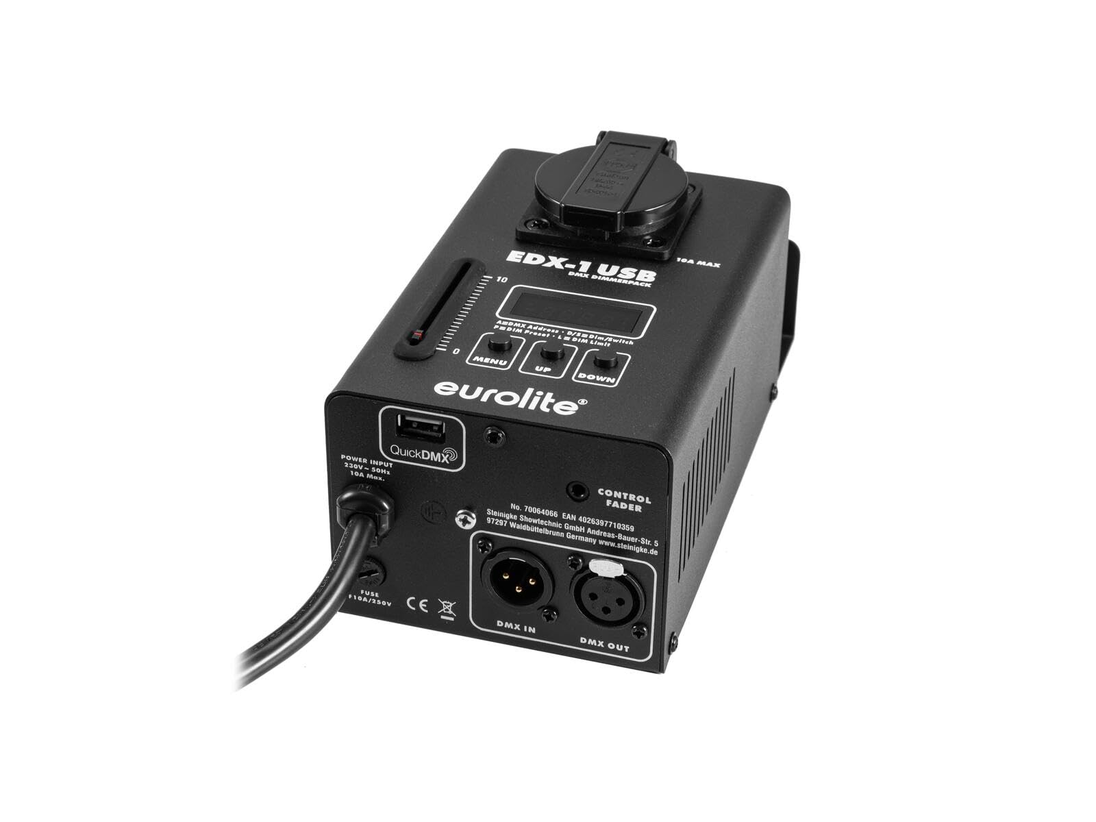 EUROLITE EDX-1 DMX USB Dimmer pack | dimmer DMX a 1 canale con presa QuickDMX