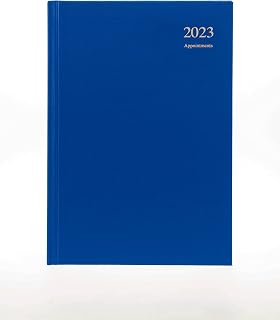 Collins Essential A4 Day to Page With Appointments 2023 Diary - Blue - Calendar Year Daily Diary, Journal and Planner for business, office and personal