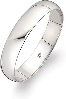 10K or 14K Solid Gold Wedding Band, 4mm