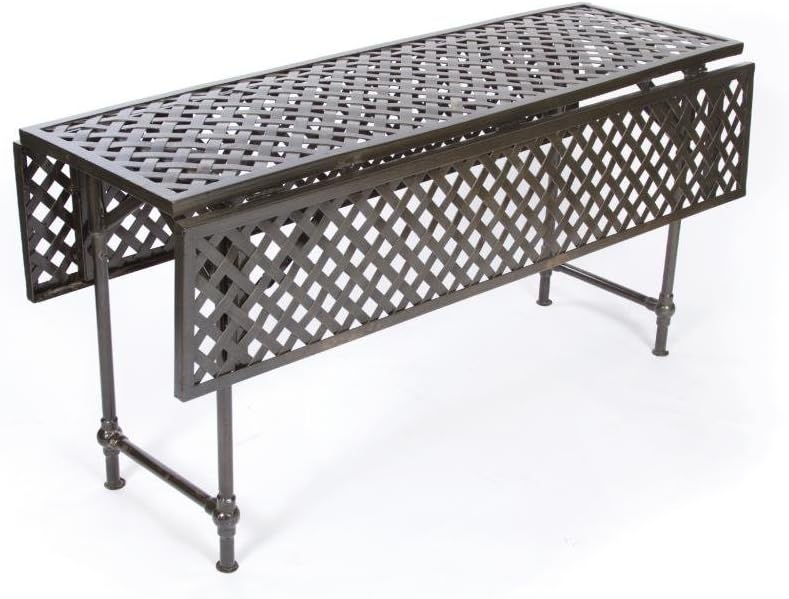 Industrial Dining Table, Black Metal Tables