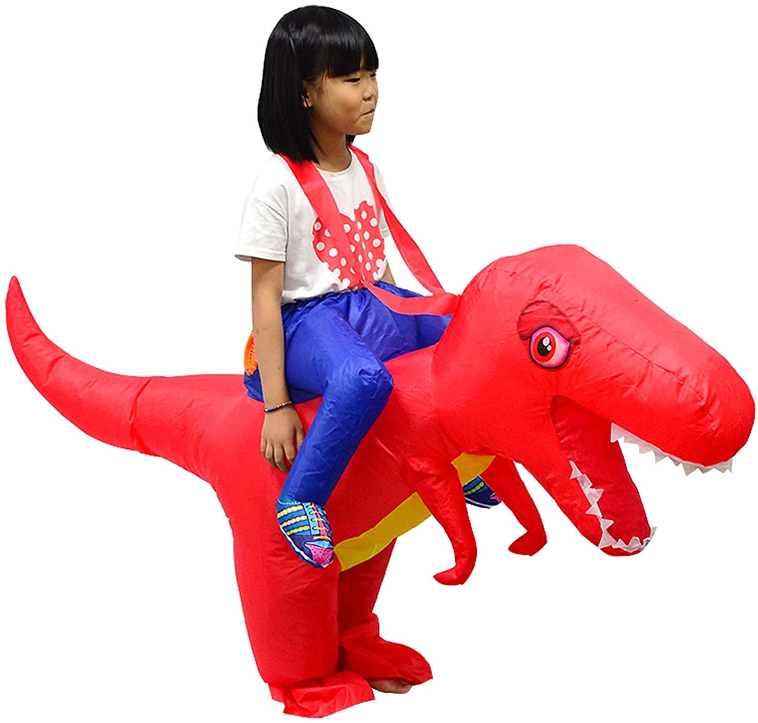 LOLANTA Costume da bambino in costume da dinosauro gonfiabile Stegosaurus spinoso per bambini