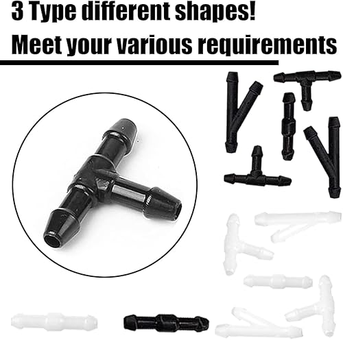 Miniatura 5 de Osilly Kit de manguera para lavaparabrisas, tubo de líquido de lavado de 13.1 ft con 12 conectores de manguera, compatible con la mayoría de