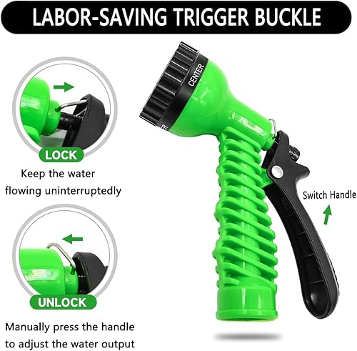 Miniatura 3 de Manguera de jardín expandible, manguera de agua flexible y ligera de 100 pies con boquilla de pulverización de 7 funciones, manguera retráctil