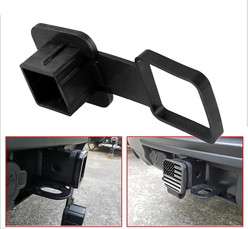 Miniatura 6 de Paquete de 1 cubierta cuadrada de protección bucal para tracción, tapón antipolvo con gancho de remolque, tapón de goma para enganche de remolque,