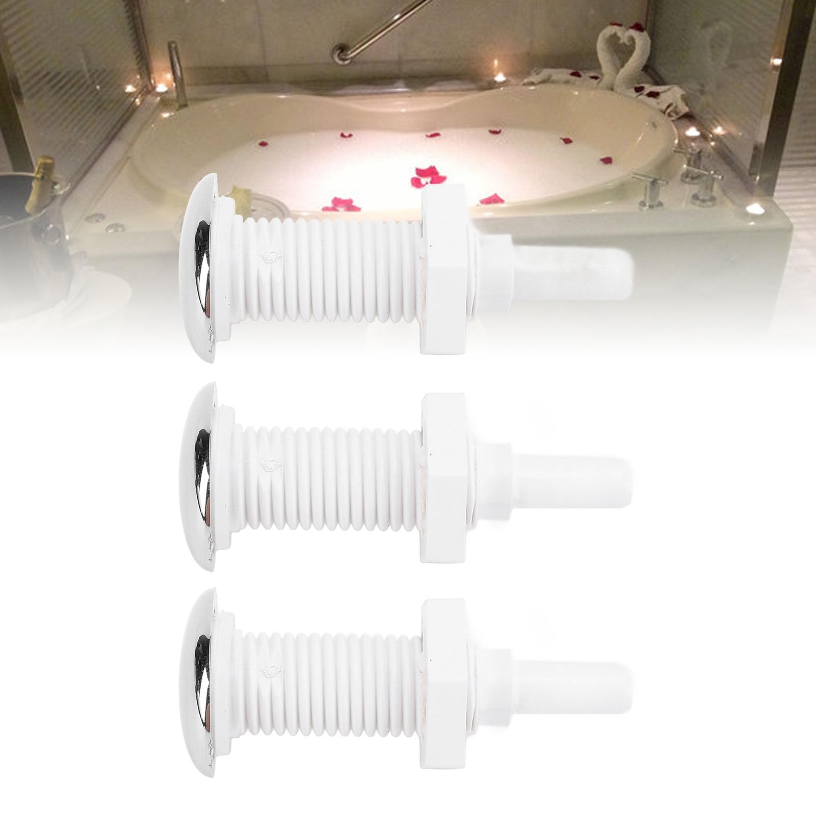 Burbujas Para Piscina 3 Boquillas De Aire PVC 30mm Para Spa | Bañeras Hidromasaje | Burbujas Burbujas Bañera Hidromasaje