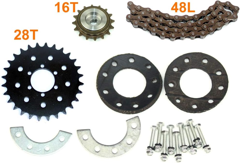 Bike Spoke Wheel Chainwheel 28T Bicycle Sprocket for Spokes Mount Bike Left Drive Kit Replacement Parts Spokes Gear Set