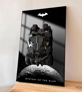 Display Wall Board Compatible with Lego DC Batman La Batmobile Tumbler 76240,Building Blocks Display Wall Mount Compatible with Lego ,Size29.5x17.7 in