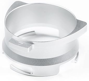 Coffee Dosing Funnel 54mm Espresso Coffee Accessories Aluminum Metal for Breville Portafilter Hands-Free Silver