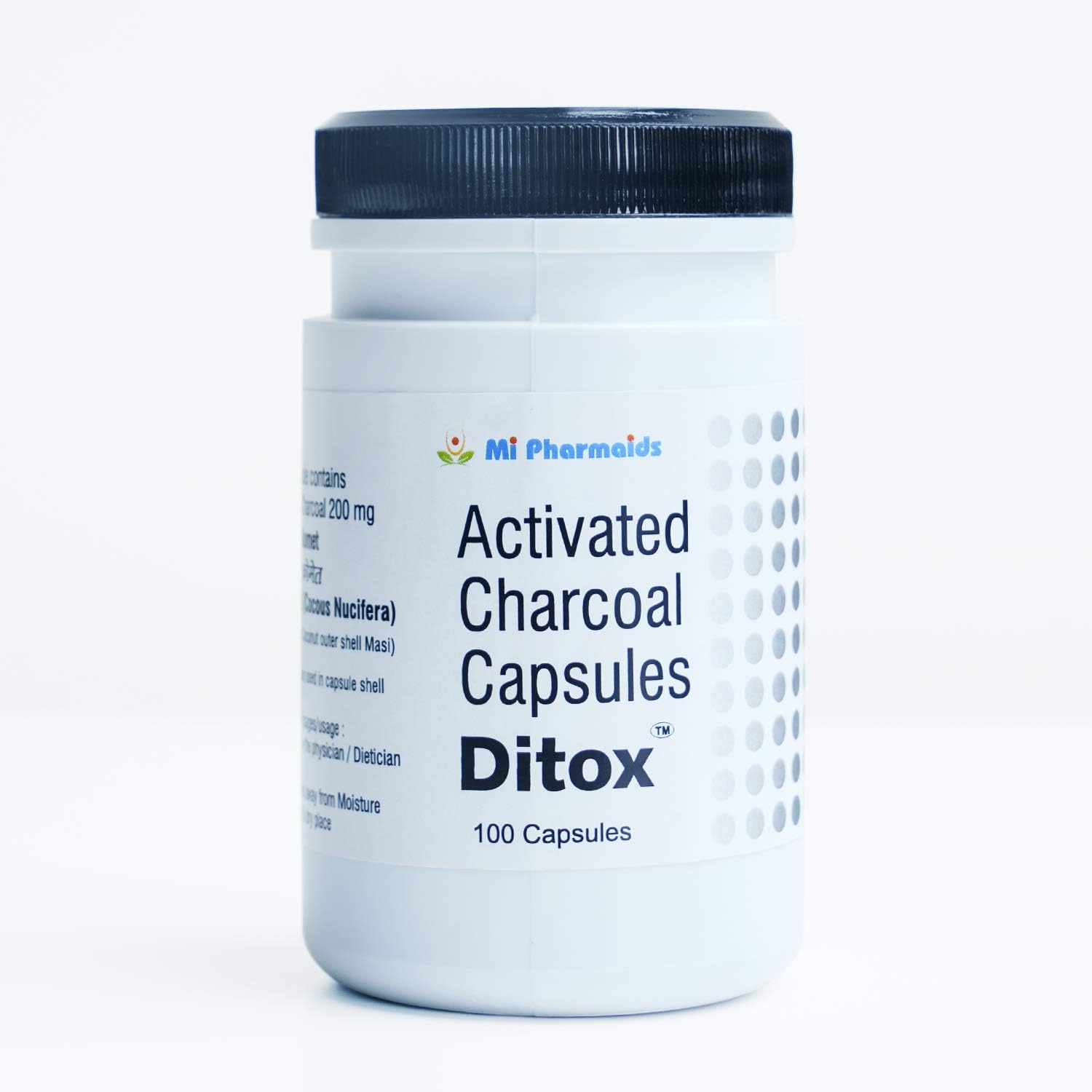 Ditox Capsule Activated Charcoal Capsules 200 Mg Per Capsule (100 Capsules)