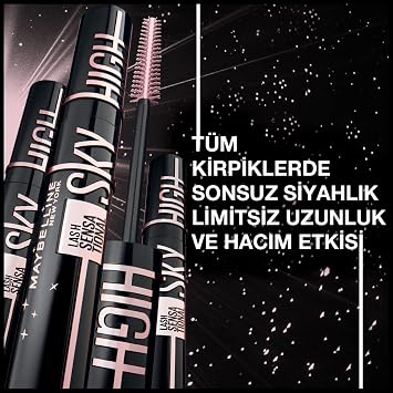 Maybelline New York Lash Sensational Sky High Cosmic Black Maskara + Lifter Gloss Nemlendirici Dudak Parlatıcısı - 016 Rust Makyaj Seti