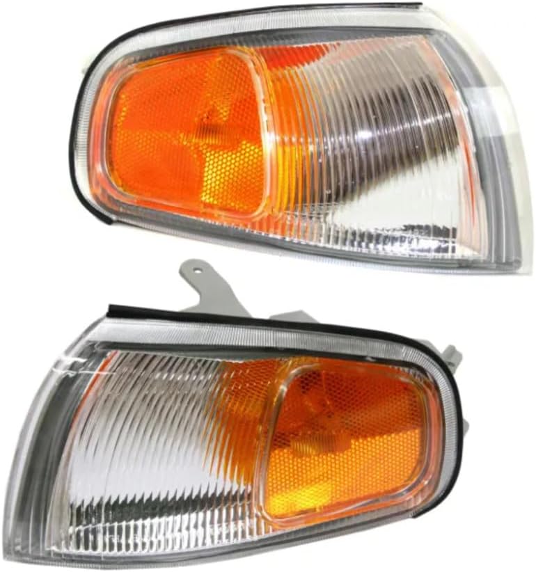 For 1995 1996 Toyota Camry Pair Driver and Passenger Side Turn Signal/Side Marker Light With Bulbs Included TO2520139 TO2521139 | 81620-06020 81610-06020 ;for USA Built