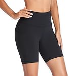 Short de gymnastique pour les femmes Short de vélo haute taille avec poches Yoga Workout Short pour courir vélo Sport