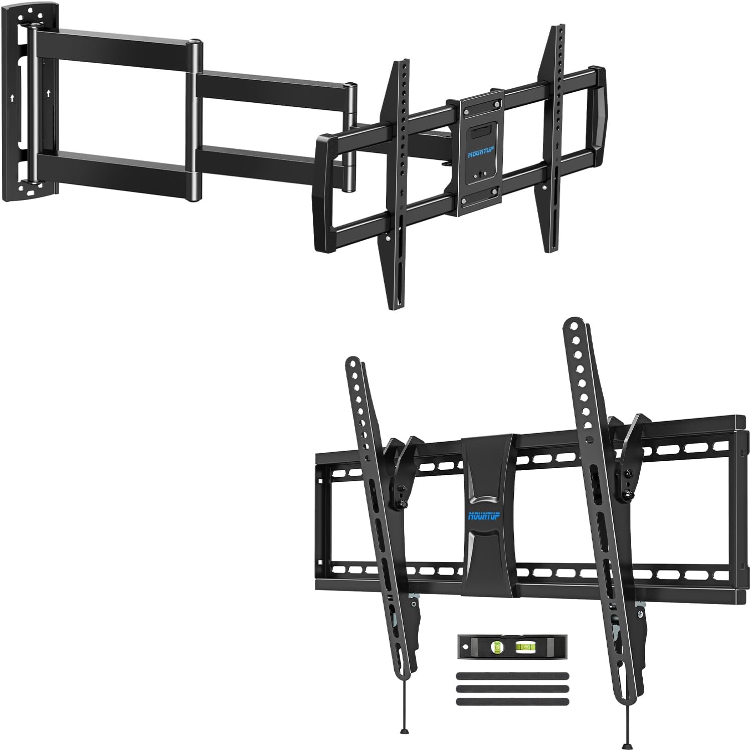MOUNTUP Outdoor TV Mount Weatherproof for Most 42-75 Inch TVs, Max VESA 600x400mm 99 LBS Loading and Indoor Tilting TV Wall Mount for 37-82 Inches TVs MU0008
