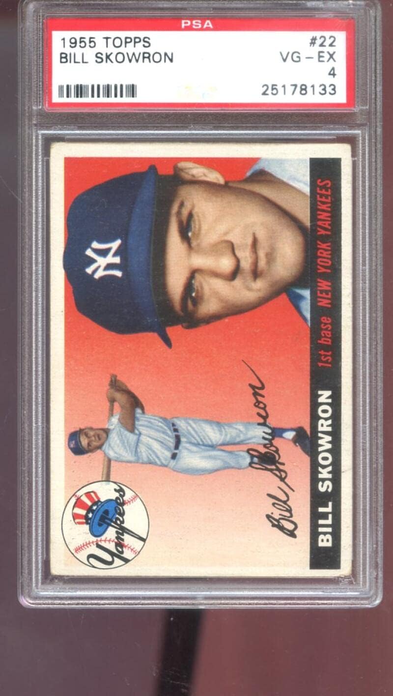 1955 Topps #22 Bill Skowron PSA 4 Graded Baseball Card MLB New York Yankees