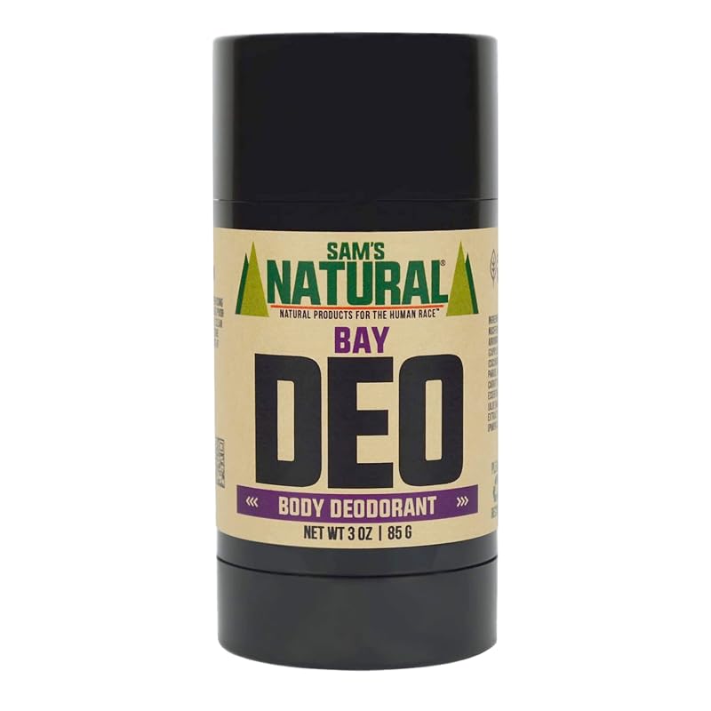 Desodorante Sam’s Natural Bay sem alumínio, unissex, 85 g