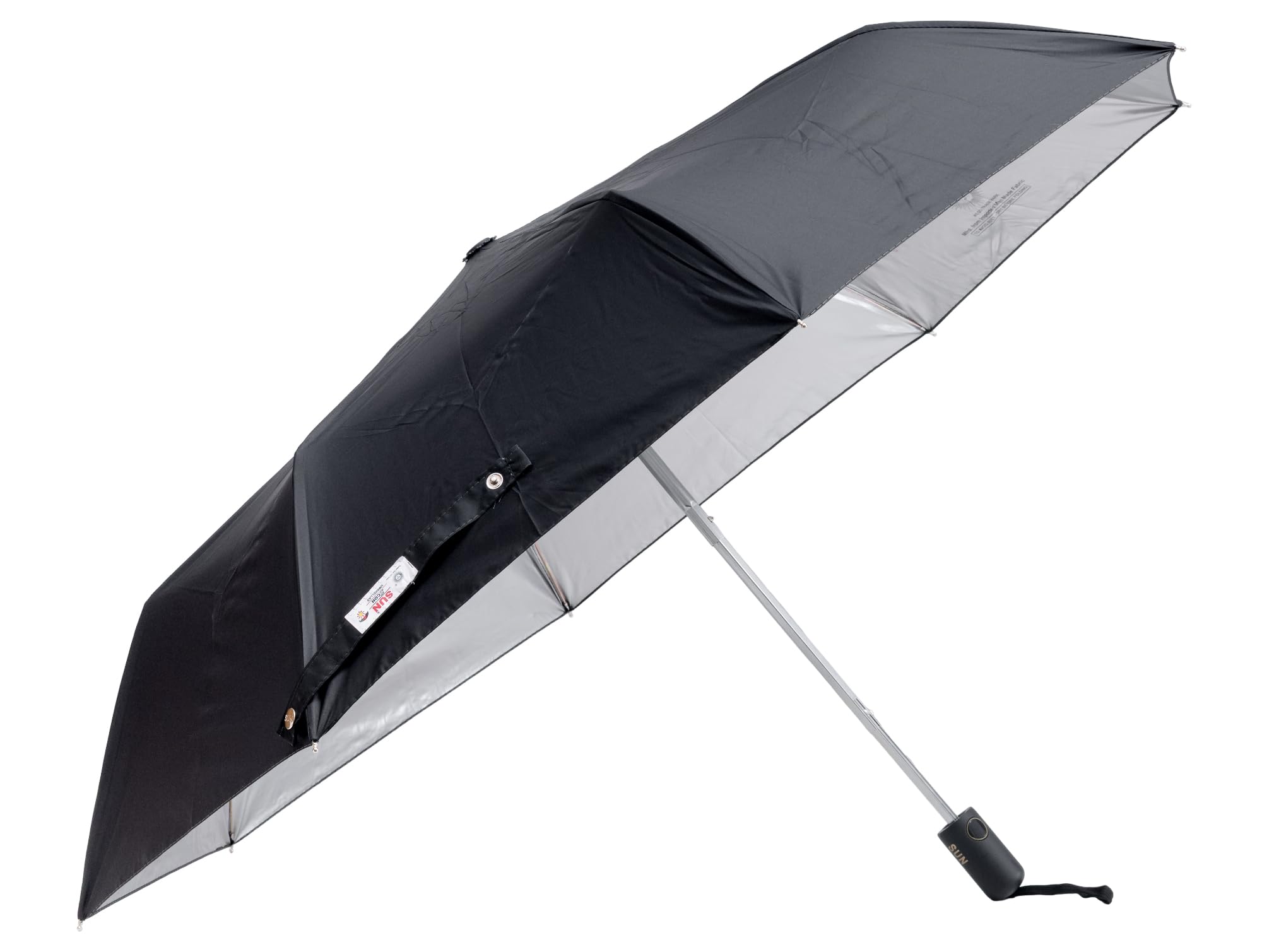 Umbrella Edward 3 Fold Automatic Open Black Silver with UV Coating-image-37