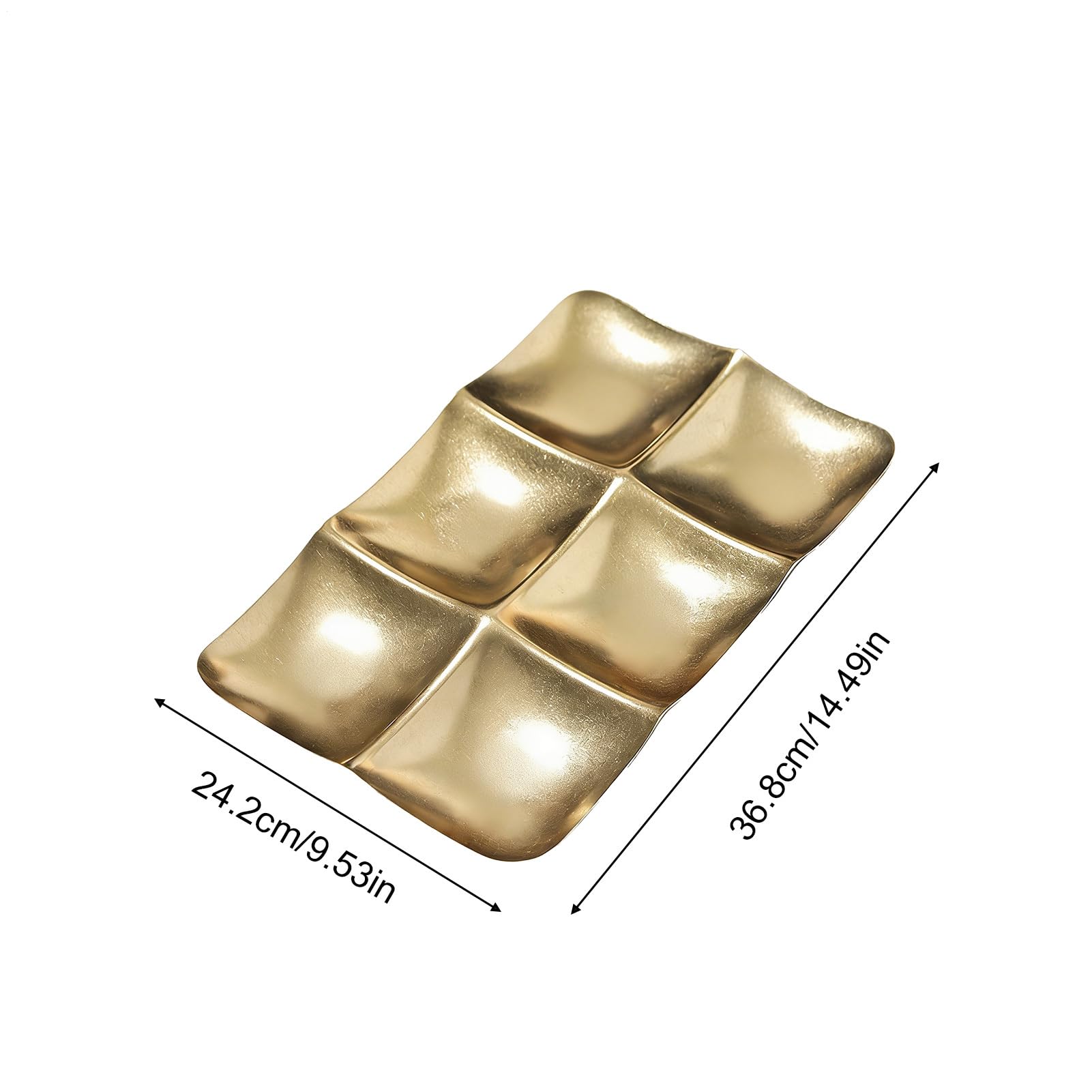 Vassoio per Snack e Stuzzichini Decorativo Portatile | Snack a Griglie Multiple Per l'uso in Cucina, Soggiorno, Sala da Pranzo, Tavolino, per Pane, Frutta, Dolci e Festival