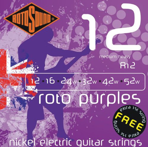 ROTOSOUND R-12 Roto Purples Regular 012-052 nikkel geplateerd staal. Snaren voor elektrische gitaar.