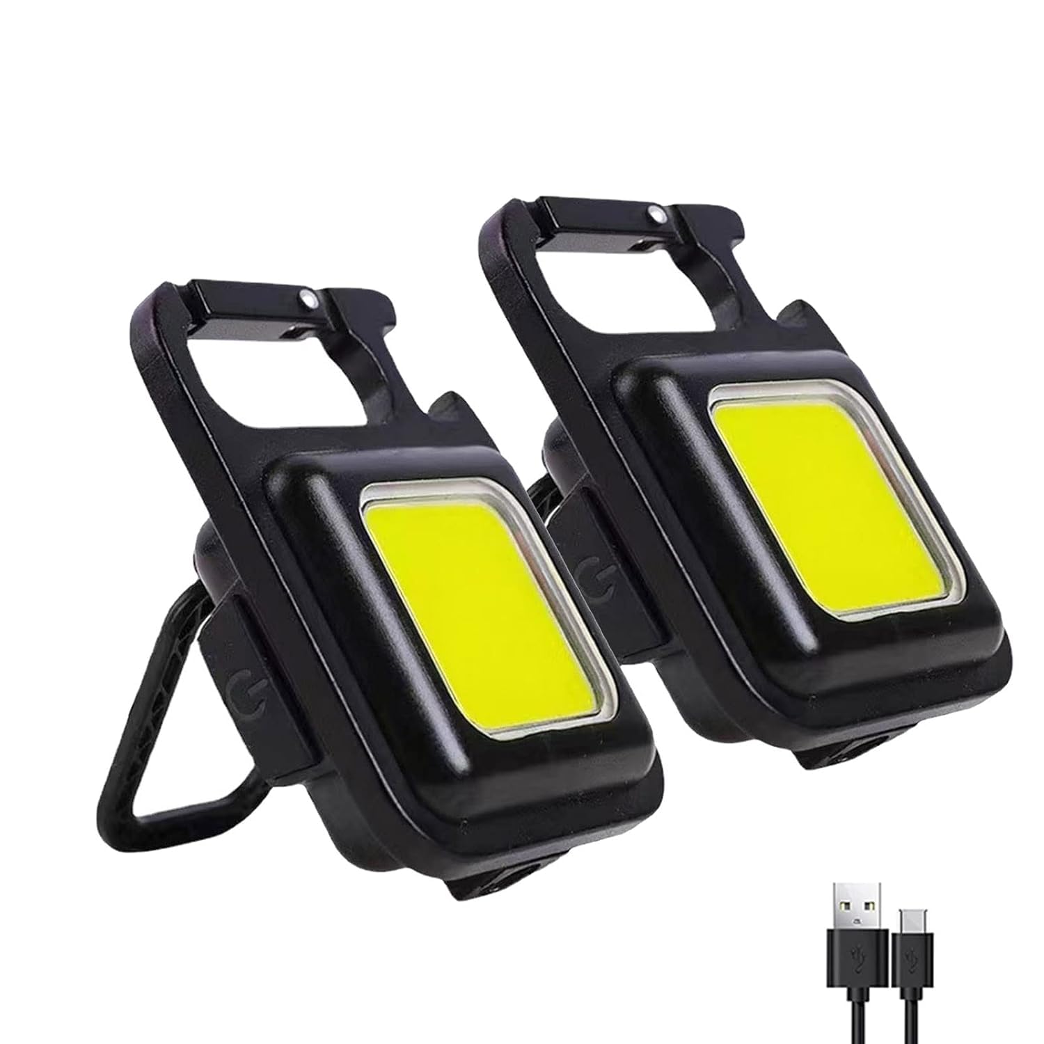 Kraftobotic COB Keychain Light,Rechargeable Led Small Flashlight 500 Lumens Bright 4 Light Modes Pocket Emergency Work Light with Corkscrew & Magnet Base for Indoor Outdoor Use (White Light-Pack 2) (B0DG26Q9ZR) Amazon Price History, Amazon Price Tracker
