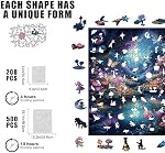 Mys Aurora Wooden Jigsaw Puzzles,200 Piece Garden Butterfly11.2 x 11.2 Inch Wooden Puzzles for Adults and kids,Unique Shaped Wood Puzzle,Beautiful Gift Package,Best Gift for Family Game Puzzles Medium