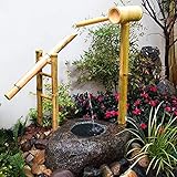fuentes bambu japonesas 4. Hermoso paisaje: un toque de estilo de esta hermosa y moderna fuente de agua de bambú 100% hecha a mano. Esta pieza única hecha a mano agregará belleza donde sea que la coloques.