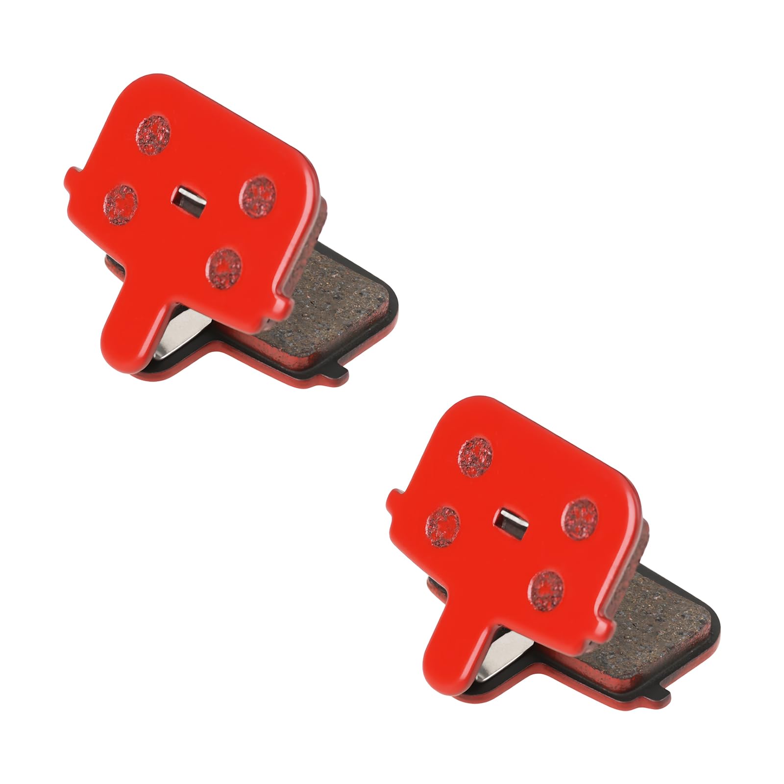 YINETTECH 2 Pairs Semi Metallic Bike Disc Brake Pads for Electric And Mountain Bikes Red