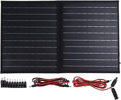 Cargador de panel solar, 30 W 18 V PET plegable 14 x 22.6 pulgadas - Cargador solar con diseño duradero, paquete de energía ultra portátil para