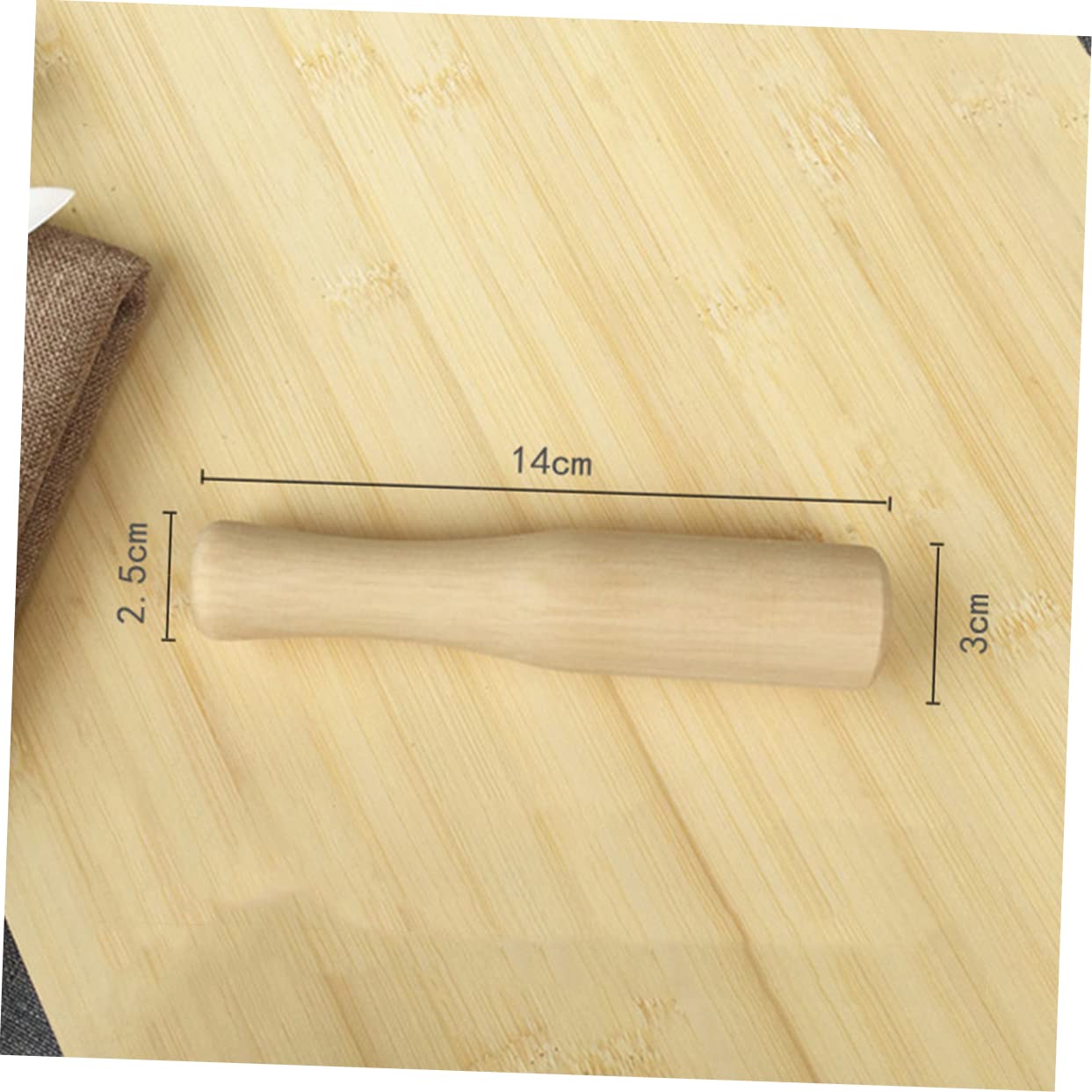 PRETYZOOM Ergonomic Wooden Cocktail Muddler Solid Wood Rod Small Pestle for Smoothies