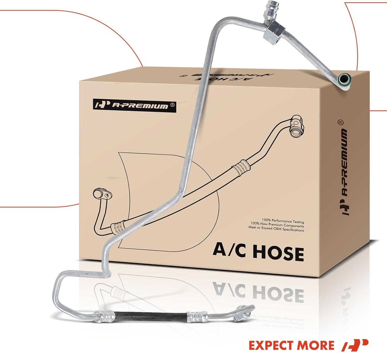 A-Premium A/C Liquid Line Hose Assembly Compatible with Chevrolet Express 1500/2500/3500, G30 & GMC Savana 1500/2500/3500, G3500, Condenser to Evap, w/o Orifice Tube