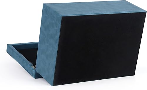 Miniatura 9 de HofferRuffer Caja decorativa de piel sintética, caja de recuerdos de estructura de madera grande, organizador de accesorios, organizador de joyas