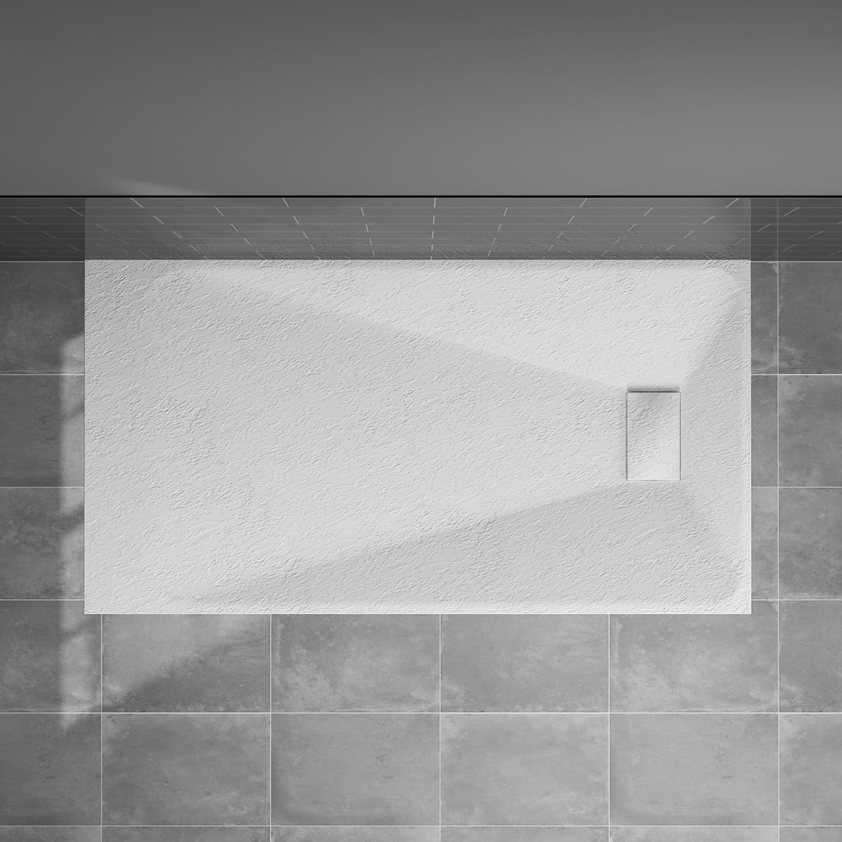 Blümme Rectangle Shower Tray 1500x800mm SMC Flat Shower Base White