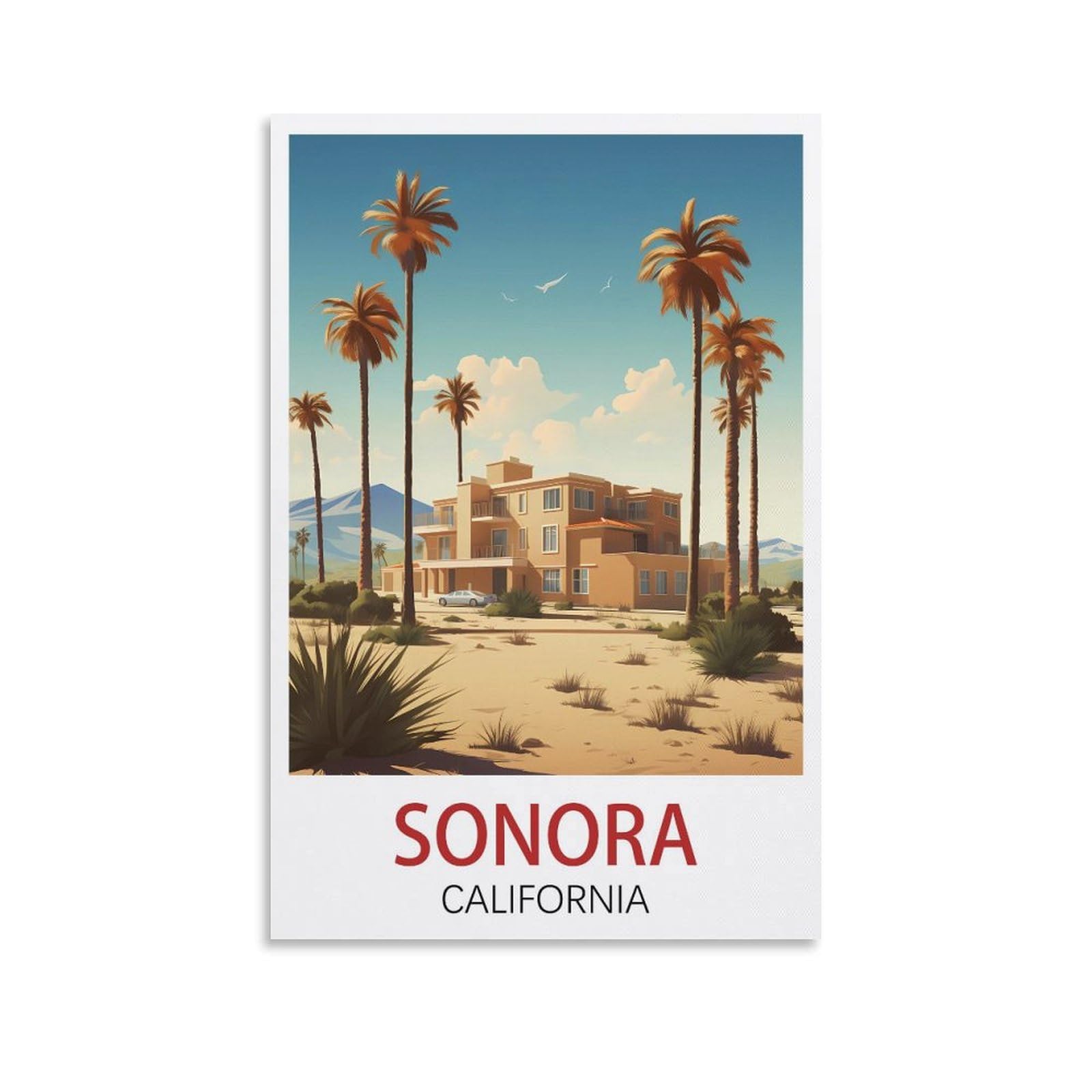 EZMLFA 5D Diamond Art Kits for Beginner,Sonora California,Diamond Art House DIY Diamond Art Kits for Home Wall Decor 40x40cm