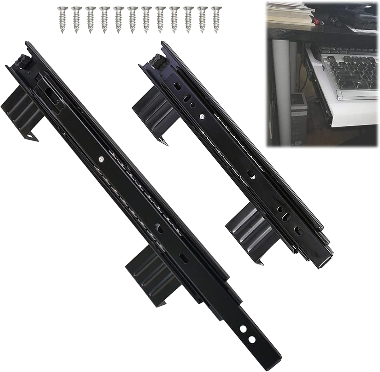 SAGIDAR Drawer Slides 10inch/12inch, Kitchen Drawer Runners