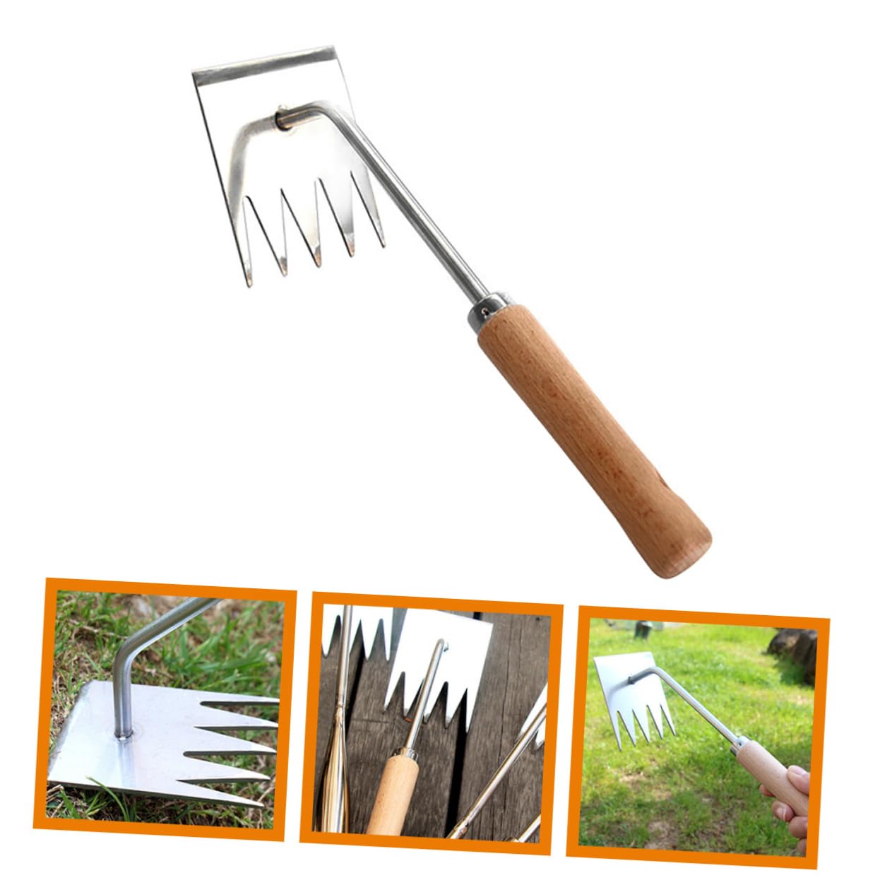 Toddmomy 4 Teiliges Unkrautstecher Gartenentferner Strauchrechen Ergonomischer Gartenrechen Gras Für Rasen Garten Unkrautstecher Griffpicker Kleiner Manueller Unkrautstecher