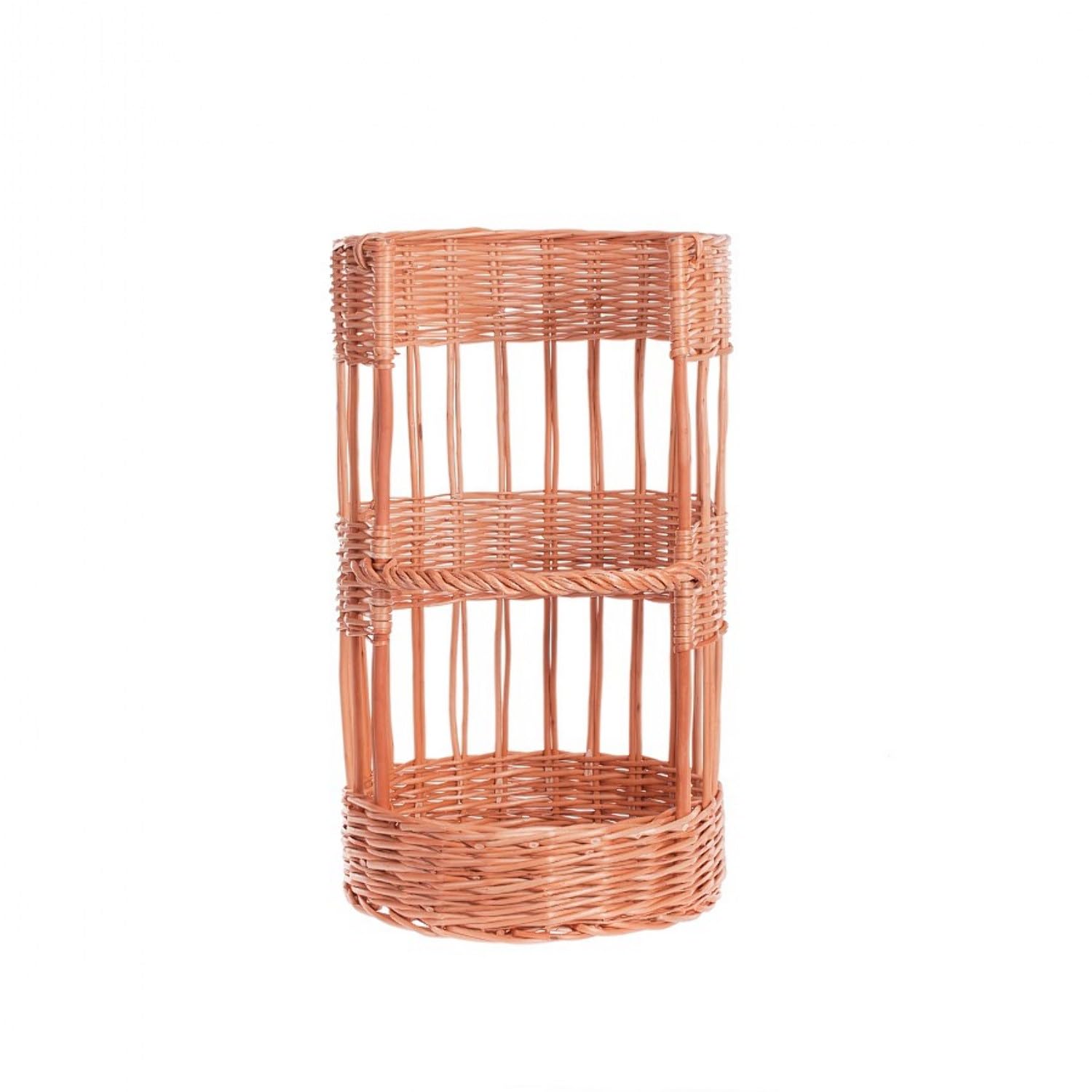 e-wicker24 Natural Wicker Baguette Basket for Baking Handwoven Bread Basket Durable and Aesthetic Bakery Basket Rectangular Vintage Wicker Bread Holder Large Bread Serving Basket Floor Stand