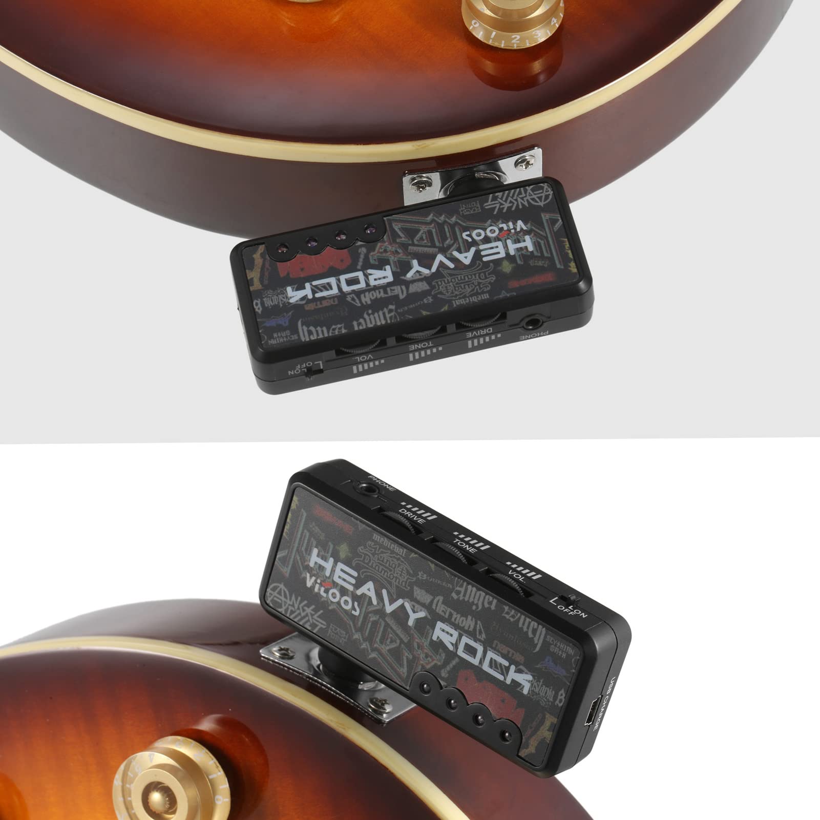 Stecker für E-Gitarre, Mini-Kopfhörerverstärker, Verstärker, Heavy Rock, kompakt, tragbar