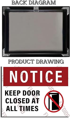 Miniatura 6 de Letrero de metal para decoración de pared, con texto en inglés Keep Door Closed at All Times, señal de advertencia de precaución, señal de tráfico